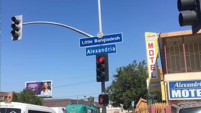 'Little Bangladesh' sign in Los Angeles city
