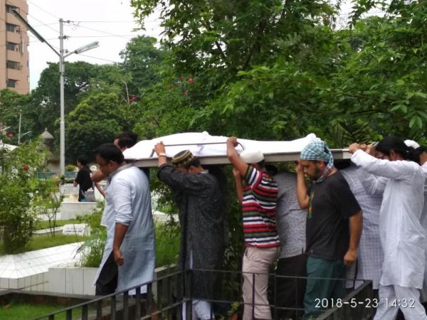 The 41-year-old has been buried at her father`s grave in the capital Banani graveyard.