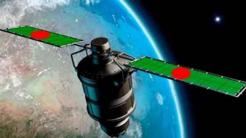 Illustrated image of the Bangabandhu-1 satellite. Handout photo