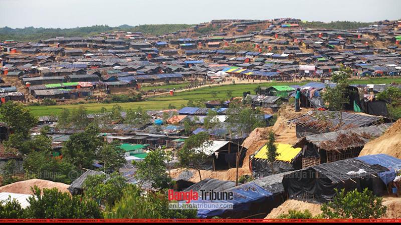 A general view of a camp housing Rohingyas in southeastern Bangladesh`s Cox`s Bazar. BANGLA TRIBUNE/Nashirul Islam