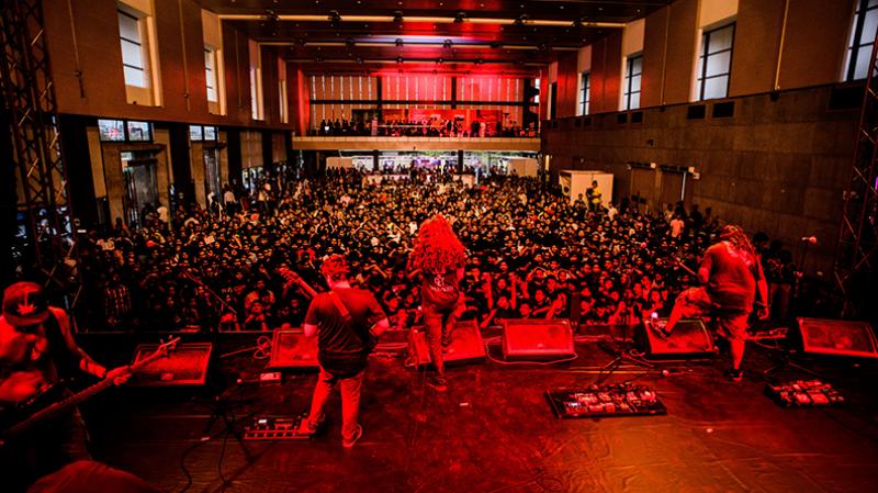 Music lovers gather at ‘Legacy of Rock n Roll’ concert at the International Convention Center Bashundhara in Dhaka on Friday (May 11).
