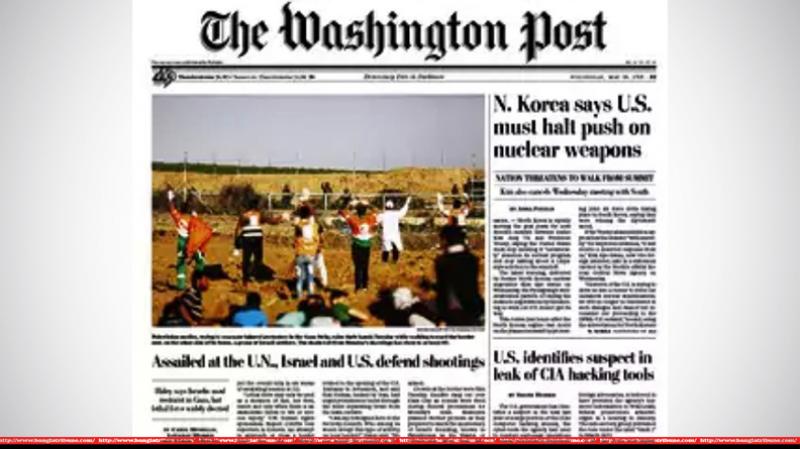 Front page of The Washington Post on May 16.