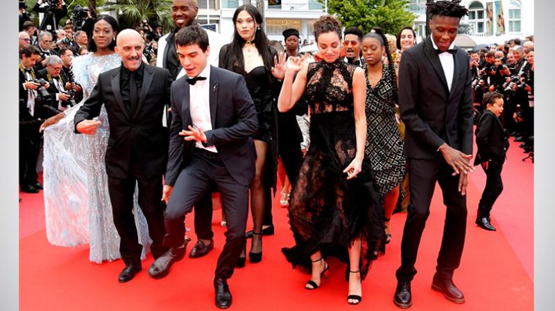 Gaspar Noe and the team of the film Climax arrive. REUTERS.