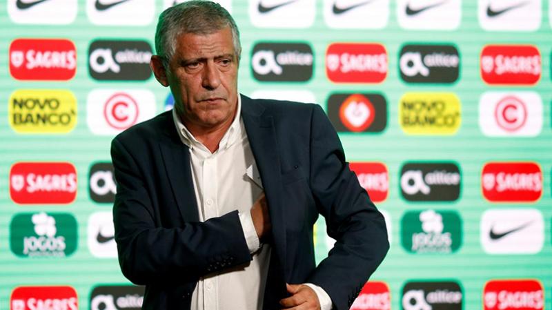 Portugal Coach Fernando Santos after the press conference at Oeiras, Portugal on May 17, 2018. REUTERS.