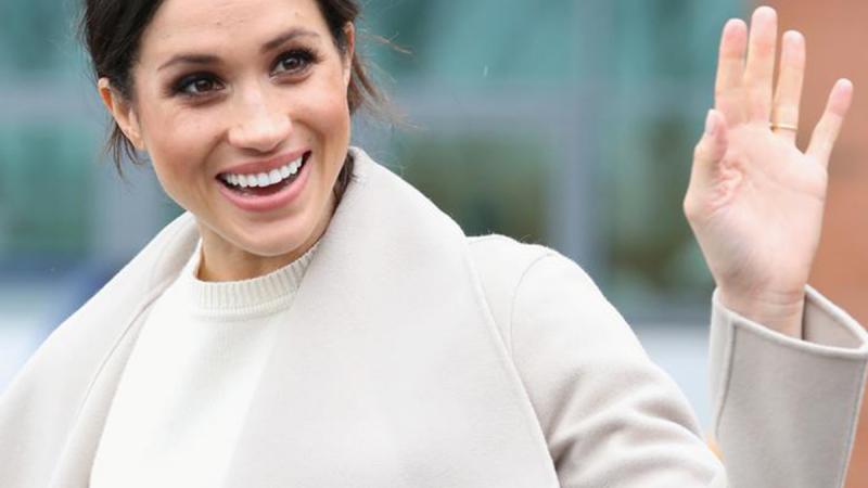 Meghan Markle visits a science park called catalyst Inc., in Belfast on Mar 23, 2018. REUTERS.