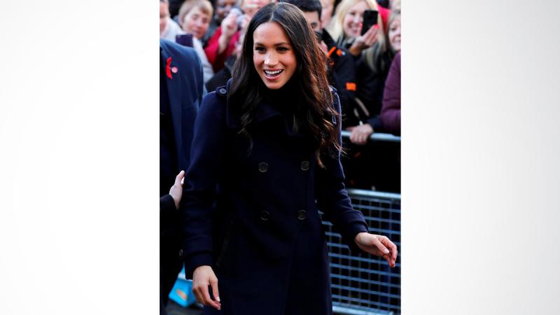 Meghan Markle arrives at an event she is attending with her fiancee, Britain`s Prince Harry in Nottingham, December 1, 2017. REUTERS