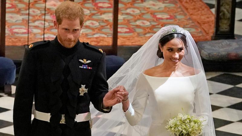 Prince Harry and Meghan Markle in St George`s Chapel at Windsor Castle during their wedding service Windsor, Britain May 19, 2018. REUTERS