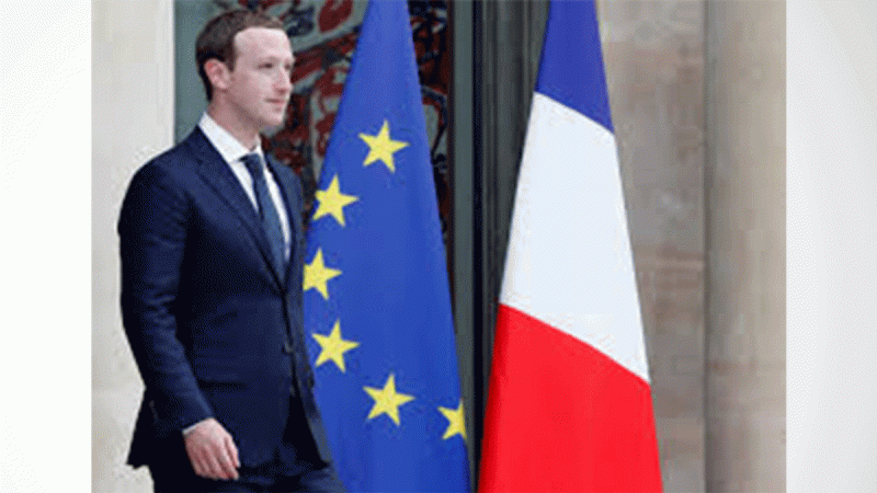 Facebook`s CEO Mark Zuckerberg leaves after a meeting with French President at the Elysee Palace in Paris, France, May 23, 2018. REUTERS