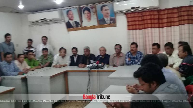 BNP Senior Joint Secretary General Ruhul Kabir Rizvi addresses the press conference at the party’s Naya Paltan central office on Sunday (June 3).