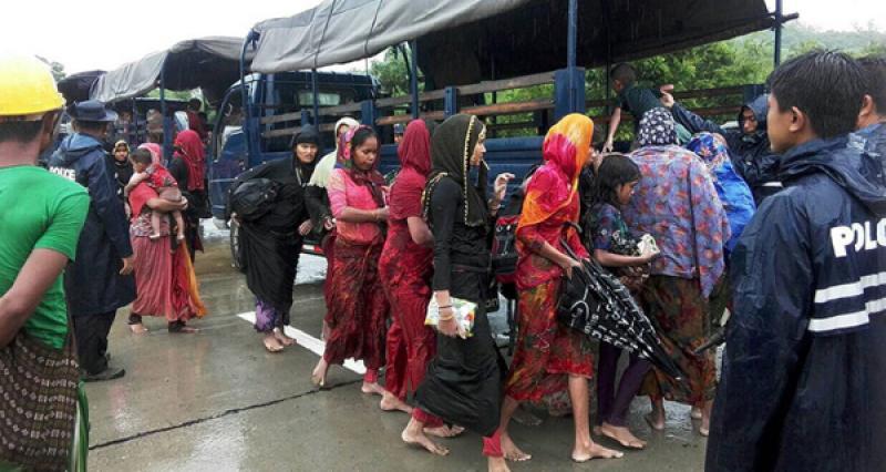 The Rohingyas are being taken to the makeshift camps built for repatriated refugees from Bangladesh.