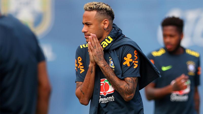 Brazil`s Neymar during training at Sochi, Russia on June 19, 2018 REUTERS