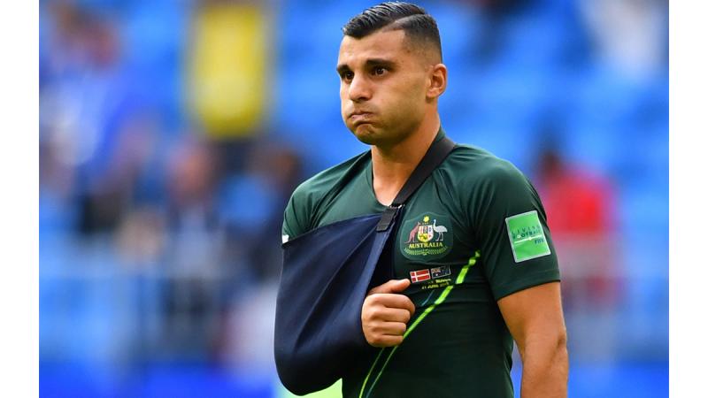 Australia`s Andrew Nabbout after the Group C match against Denmark at Samara Arena, Samara, Russia on June 21, 2018 REUTERS