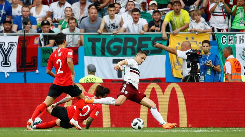 World Cup - Group F - South Korea vs Mexico - Rostov Arena, Rostov-on-Don, Russia - June 23, 2018 Mexico`s Javier Hernandez scores their second goal REUTERS