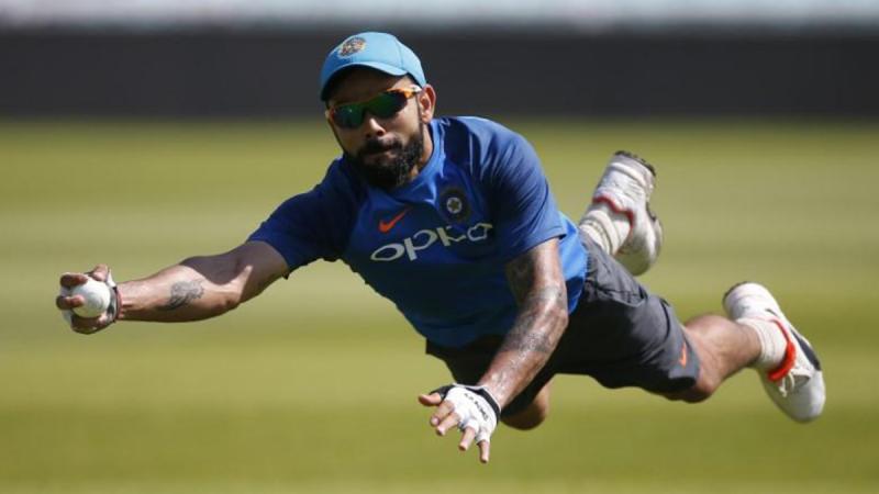 India`s Virat Kohli during nets at The Oval on June 17, 2017. REUTERS