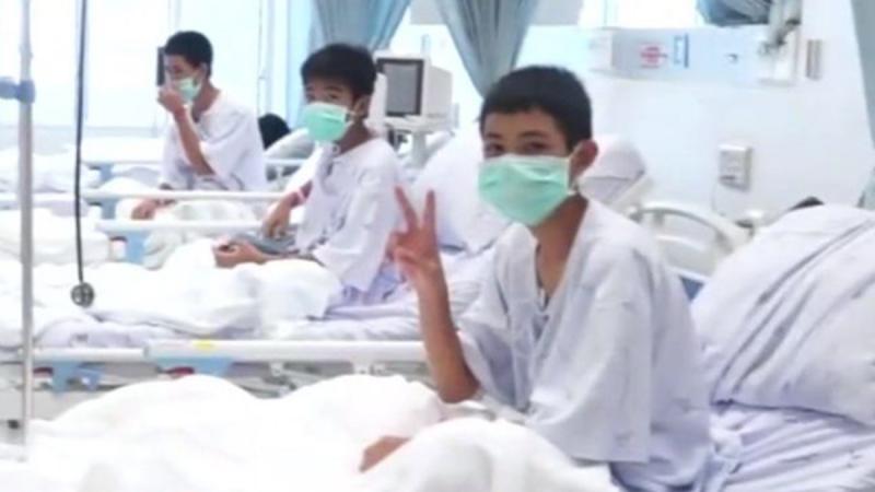 The 12 boys and their soccer coach lost an average of 2kg during their ordeal but were generally in good condition and showed no signs of stress, says official. THAI GOVT PUBLIC RELATIONS DEPTT