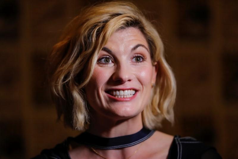 Jodie Whittaker `The Doctor` from the cast of the BBC show `Doctor Who` attends the pop culture convention Comic Con in San Diego, California, U.S. July 19, 2018. REUTERS