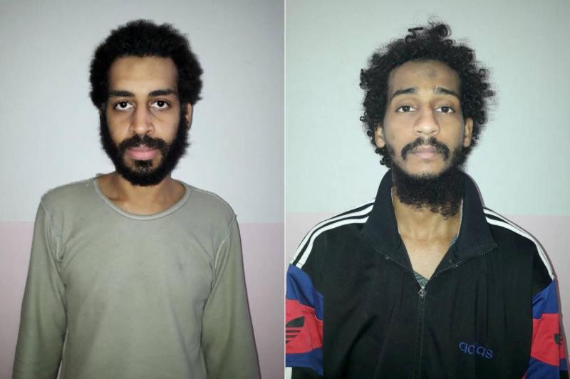A combination picture shows Alexanda Kotey and Shafee Elsheikh, who the Syrian Democratic Forces (SDF) claim are British nationals, in these undated handout pictures in Amouda, Syria released February 9, 2018. REUTERS FILE PHOTO