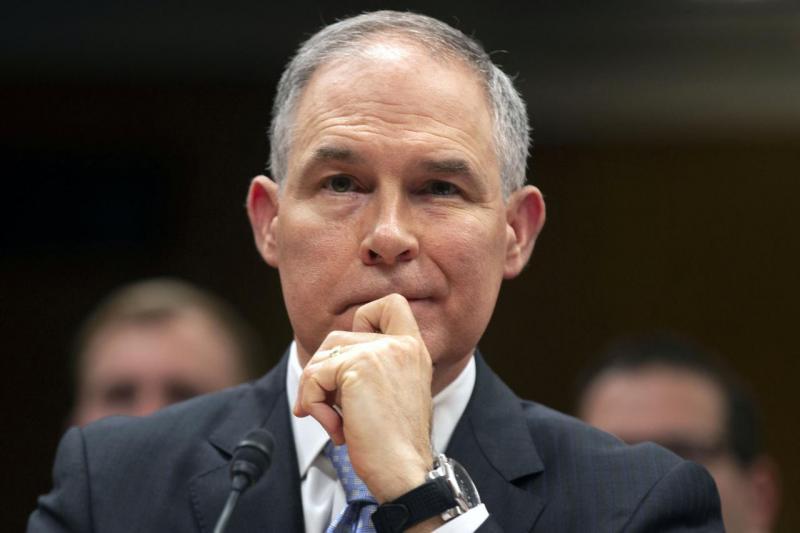 EPA Administrator Scott Pruitt testifies before a Senate Appropriations Interior, Environment, and Related Agencies Subcommittee hearing on the proposed budget estimates and justification for FY2019 for the Environmental Protection Agency on Capitol Hill in Washington, U.S., May 16, 2018. REUTERS/ FILE PHOTO