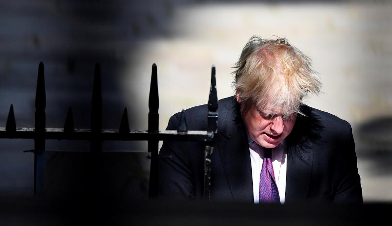 This June 2018 photo shows Britain`s then-foreign secretary Boris Johnson walking to Downing Street in London, June 26, 2018. REUTERS