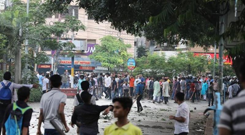 The initially peaceful protests took a violent turn on Aug 4, when clashes broke out between demonstrators, police and staff of the Awami League office in Dhaka`s Jigatala.
