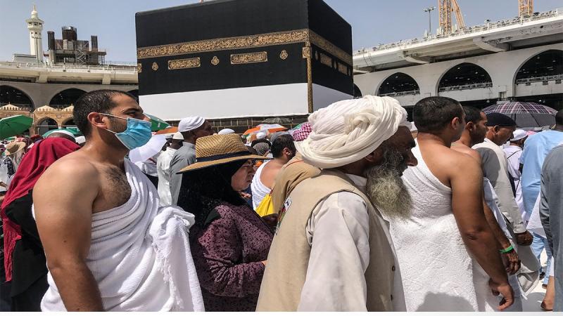 Muslim pilgrims circle the Kaaba and pray at the Grand mosque during the annual haj pilgrimage in the holy city of Mecca, Saudi Arabia Aug 14, 2018. Picture taken Aug 14, 2018.REUTERS