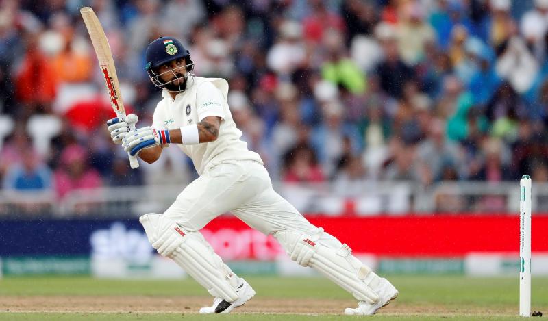 India`s Virat Kohli in action batting against England in the Third Test in Trent Bridge, Nottingham, Britain on August 20, 2018 . Reuters
