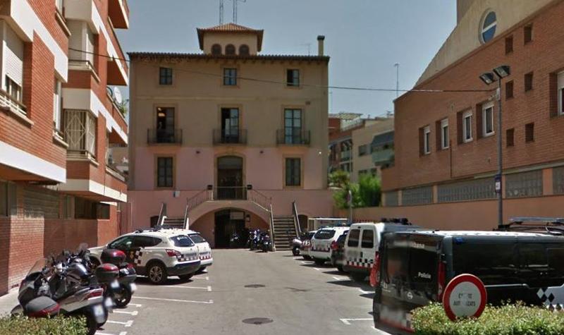 Police said the man entered the police station in Cornella `with the aim of attacking the officers`. GOOGLE STREET VIEW