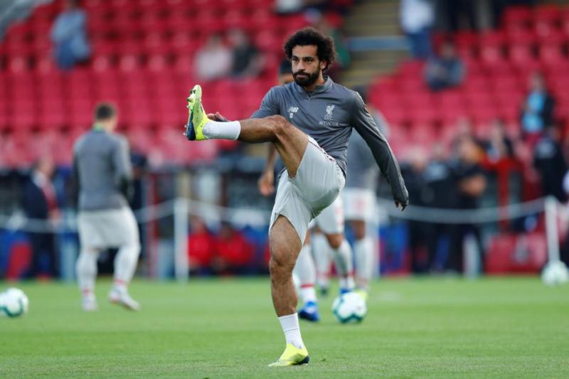 Liverpool`s Mohamed Salah during the warm up at Selhurst Park, London, Britain on August 20, 2018. REUTERS