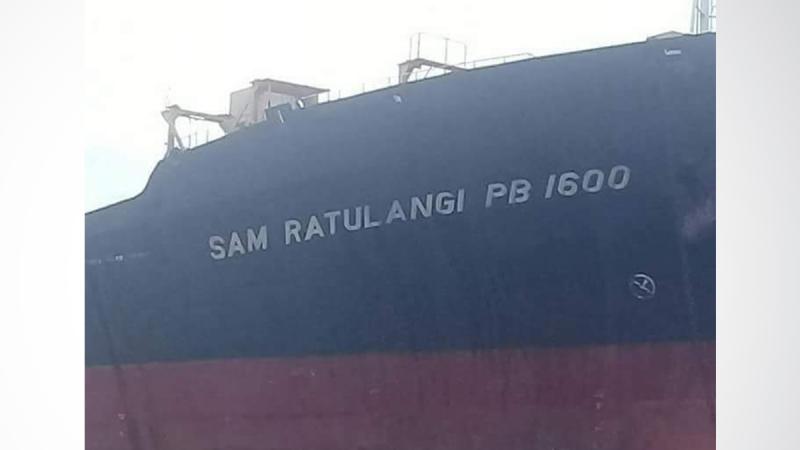 The container ship was described as being in a working condition. FACEBOOK/Yangon Police