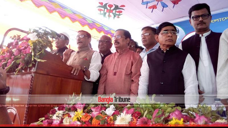 Awami League General Secretary Obaidul Quader was addresing a brief rally in Natore during a campaign tour on Saturday (Sept 8).