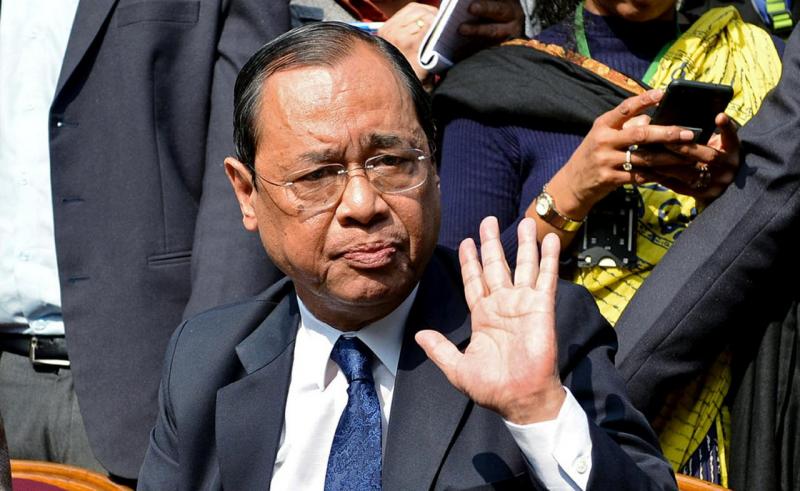 Ranjan Gogoi, a Supreme Court judge, gestures as he addresses the media at a news conference in New Delhi, India January 12, 2018. REUTERS/FILE PHOTO