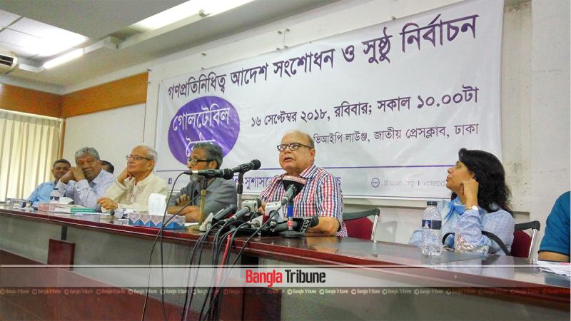 Shujan organised the roundtable discussion titled ‘Amending the Representation of the People Order, 1972 and Fair Election’ at the Jatiya Press Club.