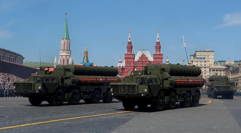 Russian servicemen drive S-400 missile air defence systems during the Victory Day parade, marking the 73rd anniversary of the victory over Nazi Germany in World War Two, at Red Square in Moscow, Russia May 9, 2018. REUTERS FILE PHOTO