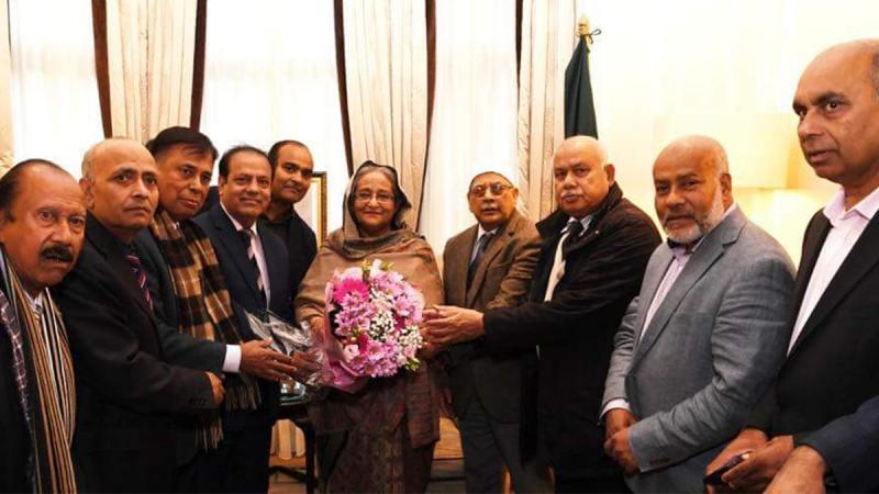 PM Sheikh Hasina meets the Awami League leaders around 9pm at Claris Hotel in Central London on Friday.