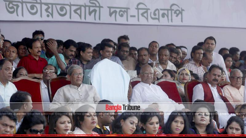 BNP held the rally with an empty chair for jailed Chairperson Khaleda Zia as ‘chief guest’. BANGLA TRIBUNE/Nashirul Islam