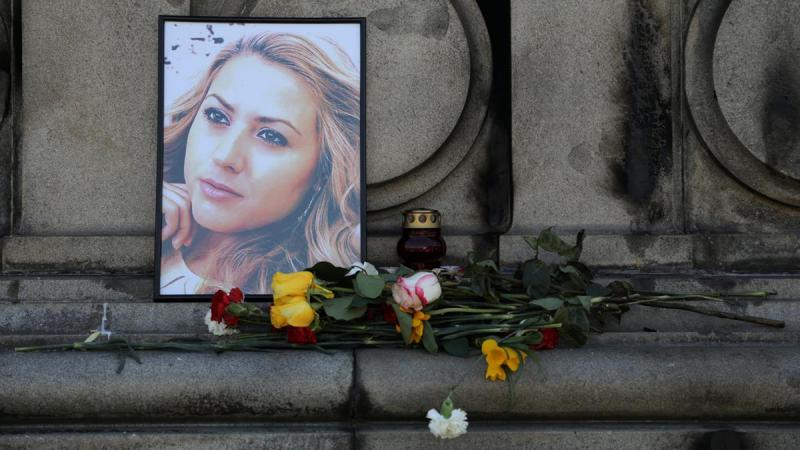 Flowers and candles are placed in memory of Bulgarian TV journalist Viktoria Marinova in Ruse, Bulgaria, October 9, 2018. REUTERS