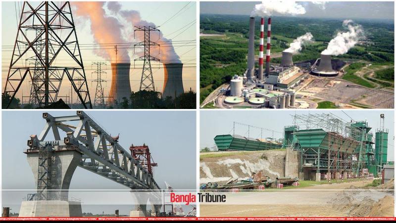 Work of Rooppur nuclear power plant, rail link of Padma Bridge, Matarbari coal plant, Chittagong-Cox’s Bazar rail tracks have not progressed beyond 15 percent.