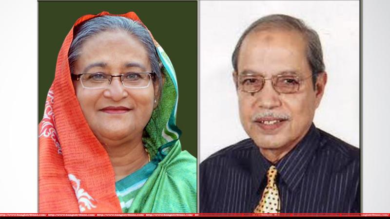 Combination of file photos shows Prime Minister and Awami League President Sheikh Hasina, (left) and Bikalpa Dhara Bangladesh President AQM Badruddoza Chowdhury.