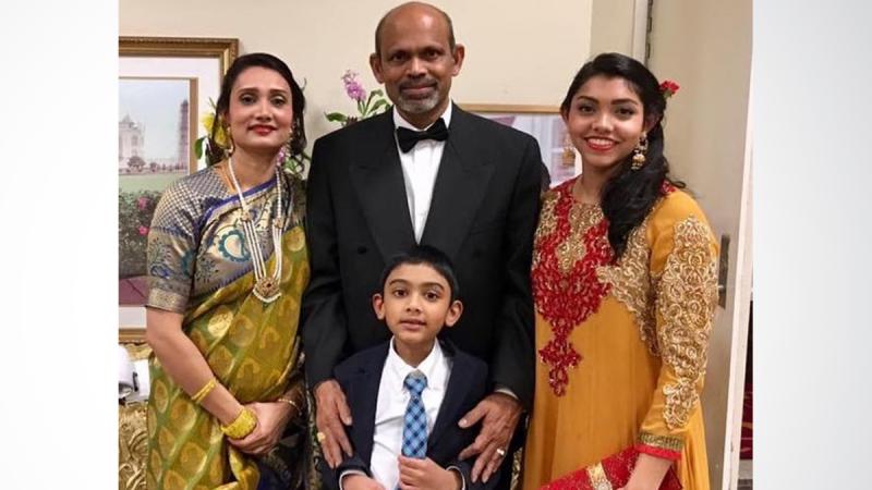 Sheikh Rahman with his family.