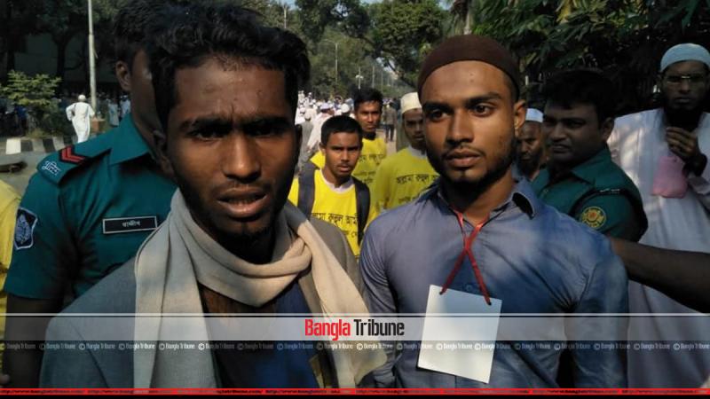 Abidur Rahman and Abdullah Mamun were held from Qawmi madrasa rally in the capital`s Suhrawardy Udyan on Sunday morning (Nov 4).