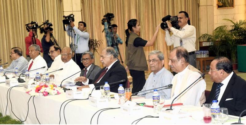 The ruling Awami League-led coalition and the newly formed alliance Jatiya Oikya Front had a second round of talks at Ganobhaban on Wednesday (Nov 7). FOCUS BANGLA