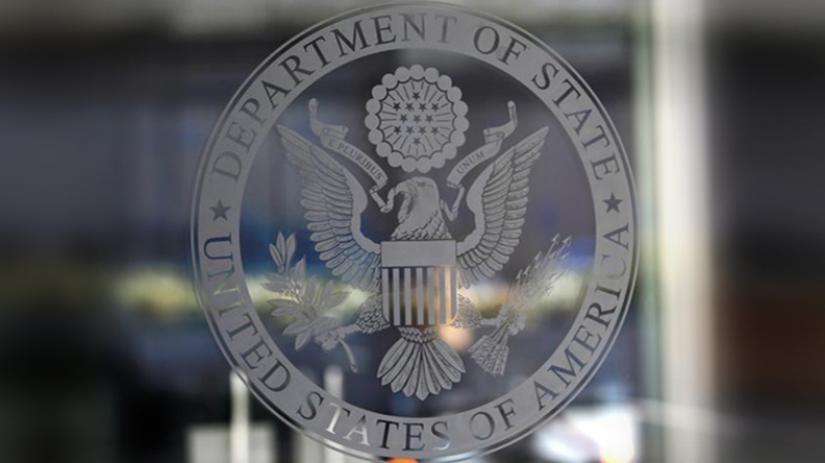 The seal of the United States Department of State is seen in Washington, US, Jan 26, 2017. REUTERS