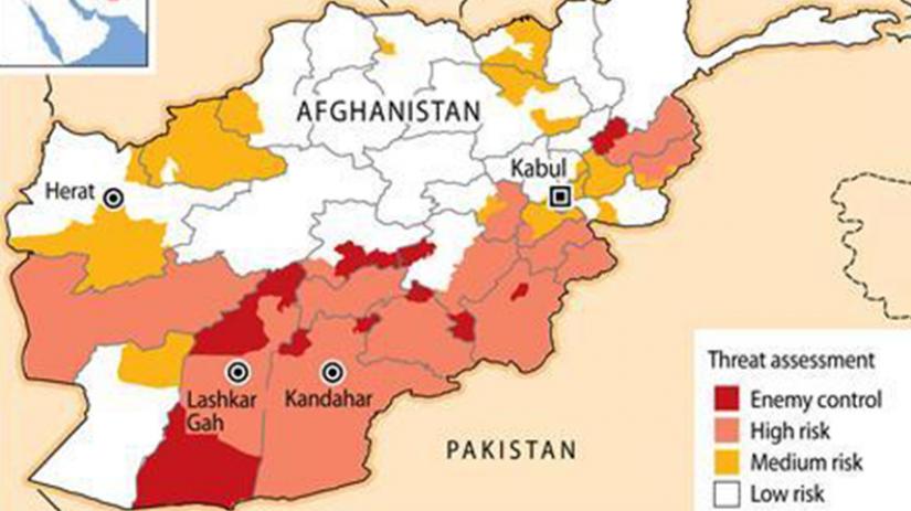 Afghanistan map. REUTERS