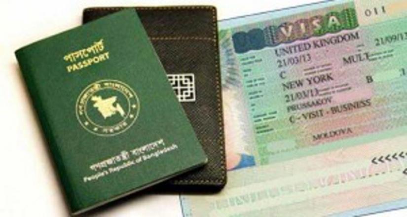File photo shows passport of Bangladesh.