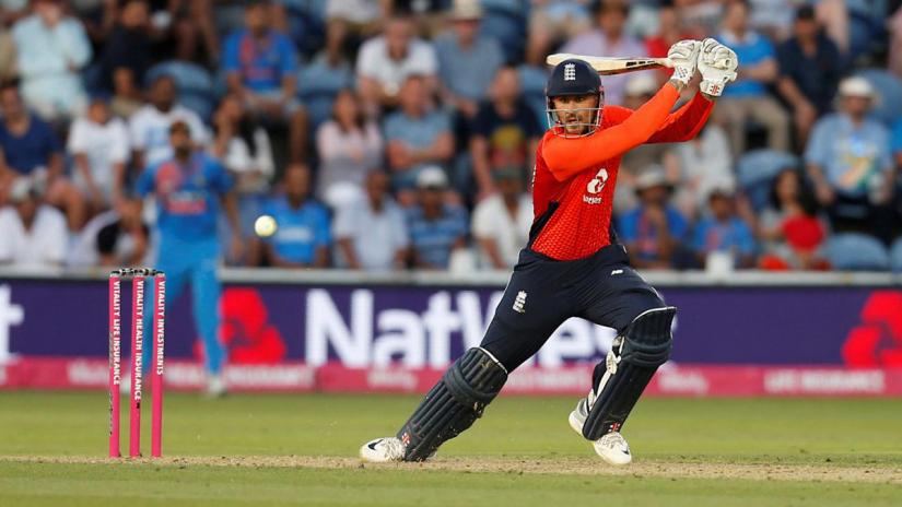 England`s Alex Hales hits a four Action Images at The SSE SWALEC, Cardiff, Britain on July 6, 2018. Reuters