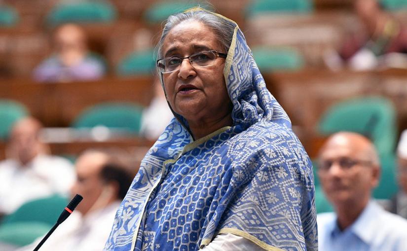 Leader of the House and Prime Minister Sheikh Hasina speaking at parliament. File photo