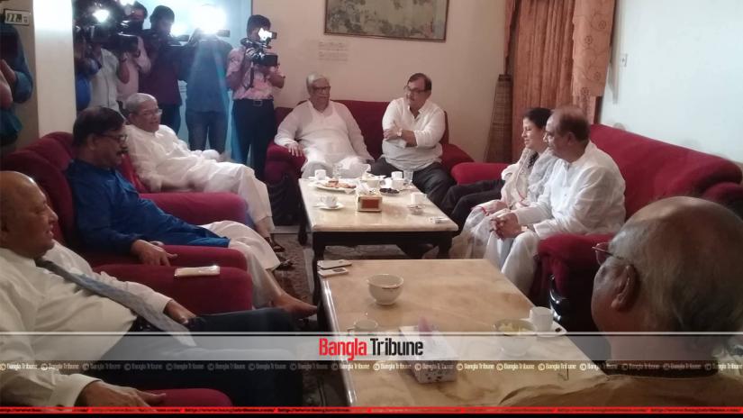 Sunday's talks were held at Senior BNP leader Khandaker Mosharraf Hossain's residence at the capital's Gulshan.