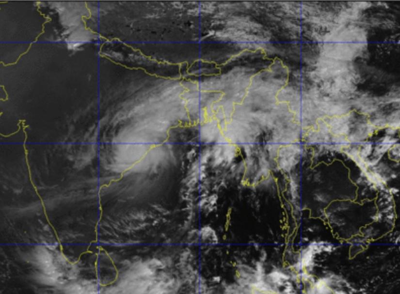 Screengrab from live satelite feed from Bangladesh Met Department