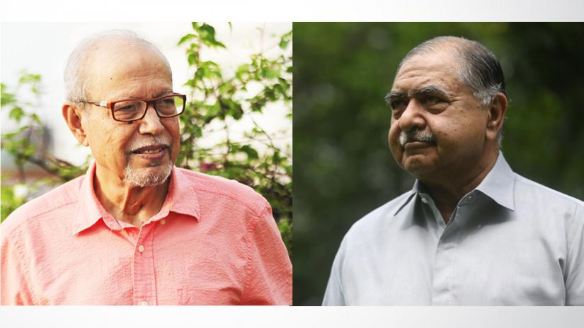 Combination of file photos show Bikalpa Dhara chief AQM Badruddozza Chowdhury (left) and Gano Forum President Dr Kamal Hossain.