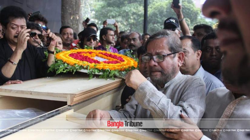 Cultural Minister Asaduzzaman Nur mourns the death of Ayub Bachchu. SAZZAD HOSSAIN